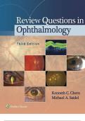 Complete Review Questions in Ophthalmology Third Edition Test Bank Answered + Rationales.