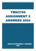 TMN3705 ASSIGNMENT 2 ANSWERS 2024