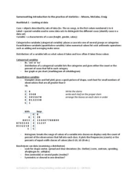 Summary Introduction to the practice of statistics - Moore McCabe Craig - H1,2,3,4