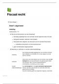 Fiscaal recht samenvatting 2024