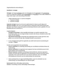 Samenvatting Organisatiekunde: Ondernemingsstrategieën Douma