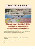Pilates Anatomy Stott Study Guide Containing 407 Questions with Definitive Solutions/ 2024-2025.