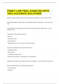 FAMILY LAW FINAL EXAM 2024 WITH 100% ACCURATE SOLUTIONS