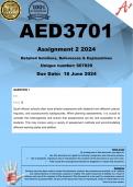 AED3701 Assignment 2 (COMPLETE ANSWERS) 2024 (607829) - DUE 18 June 2024