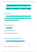 International Law Questions and  Answers Graded A+ | latest Update