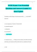 NATE Exam: Core Essentials Questions and Answers Graded A+ |  latest Update