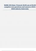 NGRK 520 Quiz_9 |Scored 18.00 out of 20.00| complete test questions and answers 2024-2025 Liberty University