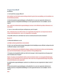  Toegepaste organisatiekunde Q&A, afgeleid van de Noordhoff online vragen en antwoorden 