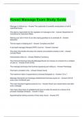 Hawaii Massage Exam Study Guide with correct Answers | Graded A