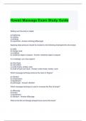 Hawaii Massage Exam Study Guide 2024