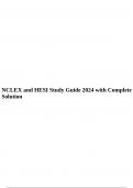 NCLEX and HESI Study Guide 2024 with Complete Solution