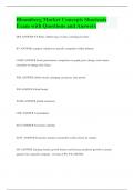 Bloomberg Market Concepts Shortcuts Exam with Questions and Answers