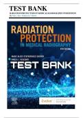 Test Bank For Radiation Protection in Medical Radiography 9th Edition by Sherer BUNDLE EXAM
