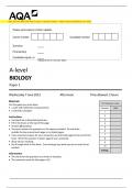 AQA 2023 AS BIOLOGY7402/1 Paper 1 Question Paper + Mark scheme [MERGED] June 2023