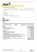 AQA 2023 AS BIOLOGY Paper 1 Question Paper + Mark scheme [MERGED] June 2023