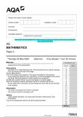 2023 AQA AS MATHEMATICS 7356/2 Paper 2 Question Paper & Mark scheme (Merged) June 2023 [VERIFIED]