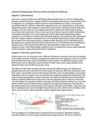 Samenvatting Industrial Organisation Theory and Practice