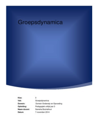 Draaiboek Groepsdynamica