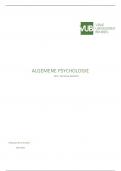 Samenvatting - Algemene psychologie (1000489AER)