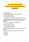 OIS 3660 FINAL EXAM CONCEPTUAL QUESTIONS AND ANSWERS 