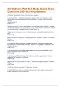 Air Methods Part 135 Study Guide Exam Questions 2024 Marking Scheme