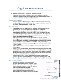 Cognitieve Neurowetenschap Samenvatting 