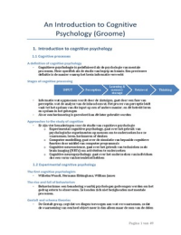 Cognitieve Psychologie Samenvatting