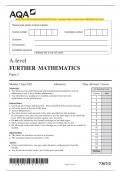 AQA A-level FURTHER MATHEMATICS Paper 2 Question Paper + Mark scheme [MERGED] June 2023