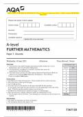 AQA A-level FURTHER MATHEMATICS Paper 3 Discrete Question Paper + Mark scheme [MERGED] June 2023