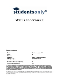 Wat is onderzoek?