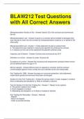 BLAW212 Test Questions with All Correct Answers
