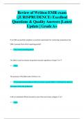 EMR  Excellent Questions & Quality Answers |Latest Update | Grade A+ Pack