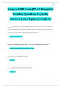 General Surgery EOR Topics Excellent Questions & Quality Answers |Latest Update | Grade A+ Pack