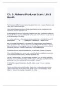 Ch. 3 Alabama Producer Exam Life & Health Questions and Answers