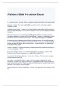 Alabama State Insurance Exam with correct Answers 2024