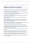 Alabama Insurance Law Exam with complete solutions