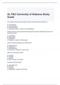 AL P&C University of Alabama Study Guide with correct Answers