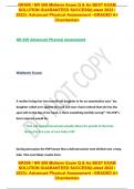 NR509 / NR 509 Midterm Exam Q & As BEST EXAM SOLUTION GUARANTEED SUCCESS(Latest 2022 / 2023): Advanced Physical Assessment –GRADED A+ Chamberlain