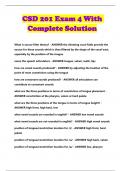 CSD 201 Exam 4 With Complete Solution