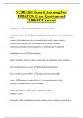 NURB 3060 Exam 4: Assessing Eyes UPDATED Exam Questions and  CORRECT Answers