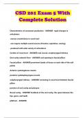 CSD 201 Exam 5 With Complete Solution