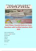 Stott Pilates Written Exam  Compilation Bulk. 