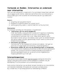 Samenvatting Effectieve interventies