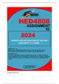 HED4808 ASSIGNMENT 2 QUESTION 1: (15) What is your understanding of ECD? Discuss ECD in South Africa against  ECD in Europe (you may refer to any European country). Motivate your answer with examples.