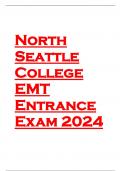 North Seattle College EMT Entrance Exam 2024