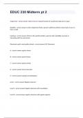 EDUC 230 Midterm pt 2 questions with complete solutions rated A+