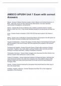 AMSCO APUSH Unit 1 Exam with correct Answers 2024