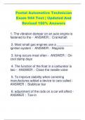 Postal Automotive Technician Exam 944 Test | Updated And  Revised 100% Answers