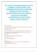 OCANZ EXAM 2024 WITH ACTUAL  CORRECT QUESTIONS AND  VERIFIED DETAILED ANSWERS  |FREQUENTLY TESTED  QUESTIONS AND SOLUTIONS  |ALREADY GRADED  A+|NEWEST|GUARANTEED  PASS|LATEST UPDATE