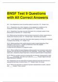 Bundle For BNSF Test 1 Questions with all Correct Answers